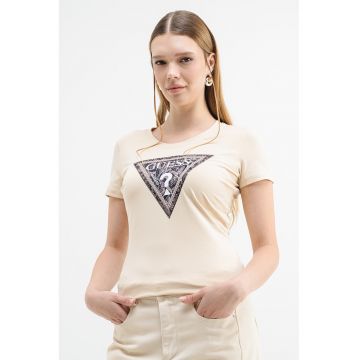 Tricou slim fit cu logo