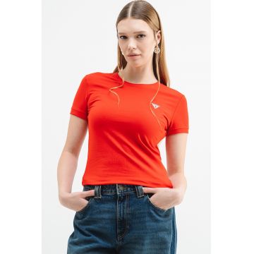 Tricou slim fit cu logo