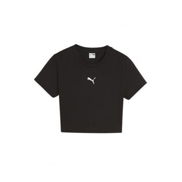 Tricou sport dama -  Bumbac/Poliester - Negru