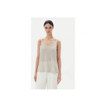 Top dama  15194667 - Viscoza/Poliester - Bej