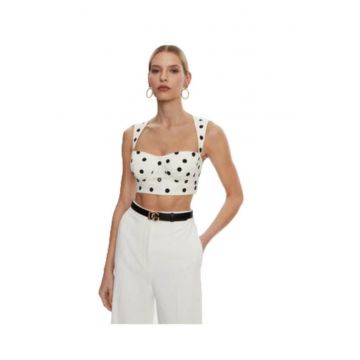 Top dama F7AA7T FSFNM -  Bumbac/Elastan - Alb