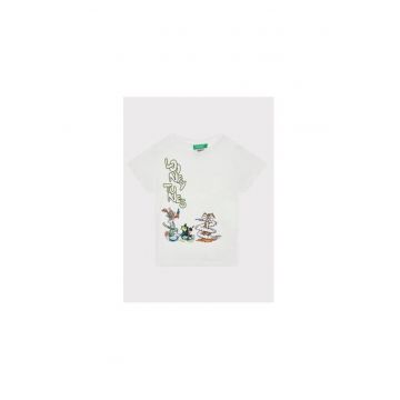 Tricou baieti -  300151280 - Poliester/Bumbac - Alb
