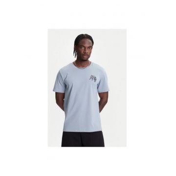 Tricou barbati  10027726-A03 - Bumbac - Albastru deschis