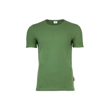 Tricou cu decolteu la baza gatului si model uni