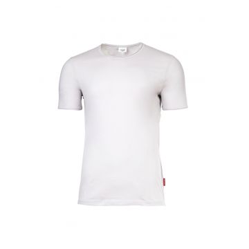 Tricou cu decolteu la baza gatului si model uni