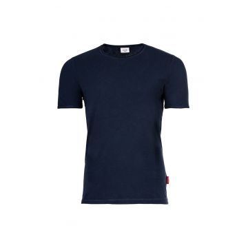 Tricou cu decolteu la baza gatului si model uni