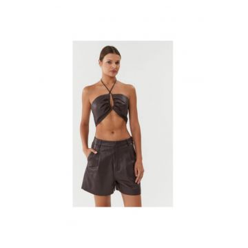Tricou dama -  302655977 - Piele naturala - Maro