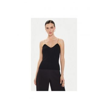 Tricou dama -  303918453 - Viscoza/Poliamida - Negru