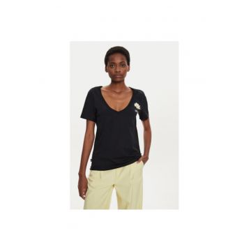 Tricou dama -  304476938 - Bumbac - Negru