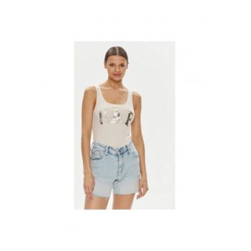 Tricou dama -  304508660 - Bumbac/Poliester - Bej