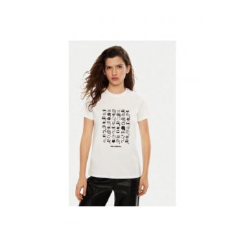Tricou dama -  304579486 - Bumbac organic - Alb