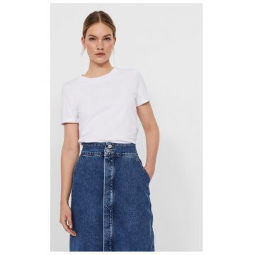 Tricou dama -  50819 - Bumbac - Alb