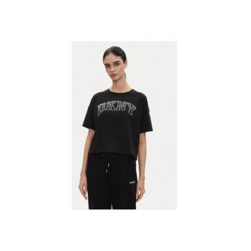Tricou dama  DP5T1223 - Bumbac - Negru