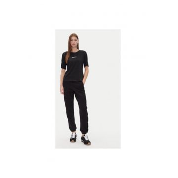 Tricou dama  P4JHBRJQ - Bumbac/Modal - Negru