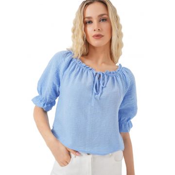 Tricou dama -  Textil - Albastru