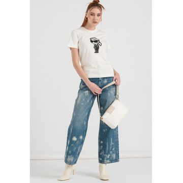 Tricou de bumbac organic cu imprimeu logo