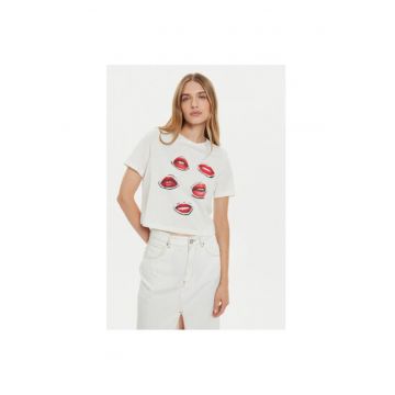 Tricou Elena Alb Boxy Fit