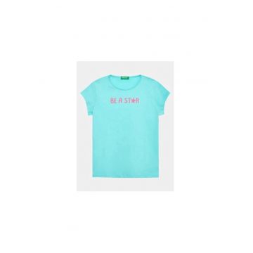 Tricou fete -  302093632 - Bumbac - Albastru
