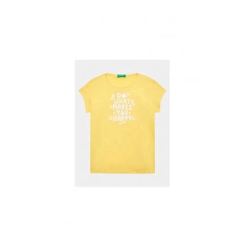 Tricou fete -  302093670 - Bumbac - Galben