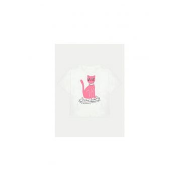 Tricou fete -  304157769 - Bumbac organic - Alb