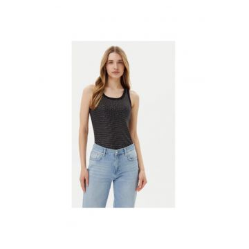 Top dama  10019315 30046107 - Bumbac - Negru