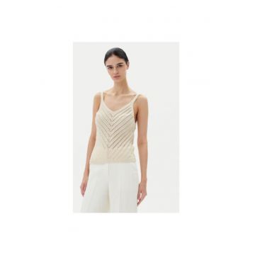 Top dama  10326463 - Bumbac - Bej