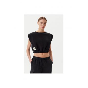 Top dama  156031 - Bumbac/Poliester - Negru