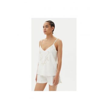 Top dama  53-2212 - In/Rayon - Alb
