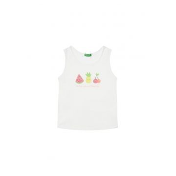 Top pentru fete  3I1XGH012 - Bumbac - Alb