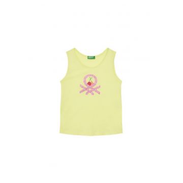 Top pentru fete  3I1XGH012 - Bumbac - Galben