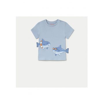Tricou baieti  1061 - Bumbac - Albastru
