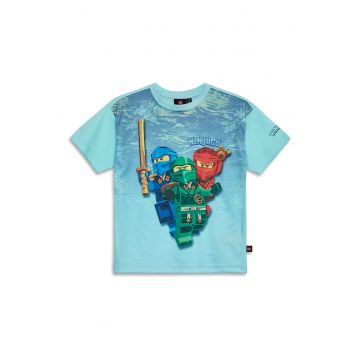 Tricou baieti  12011456 - Bumbac organic - Albastru
