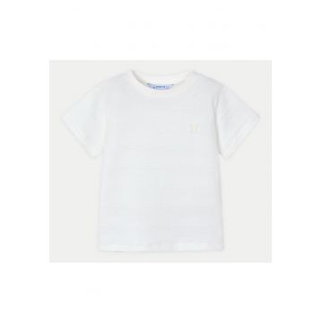 Tricou baieti  3028 - Bumbac/Poliester - Alb