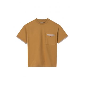 Tricou baieti  6004 - Bumbac/Elastan - Maro