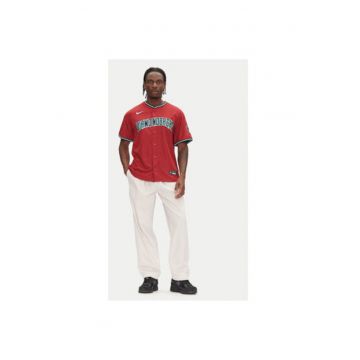 Tricou barbati  LM25-DKA2-DQS-1U2 - Poliester - Visiniu