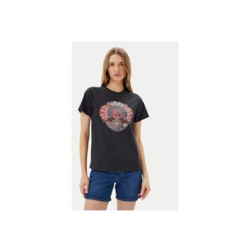 Tricou dama  112362563 - Bumbac - Negru