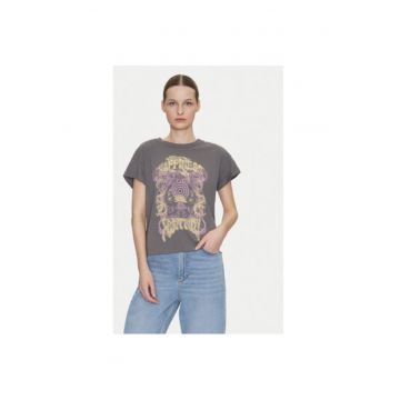 Tricou dama  27033385 - Bumbac - Gri
