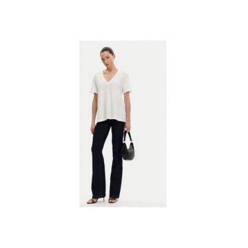 Tricou dama  53-2148 - In/Bumbac - Alb