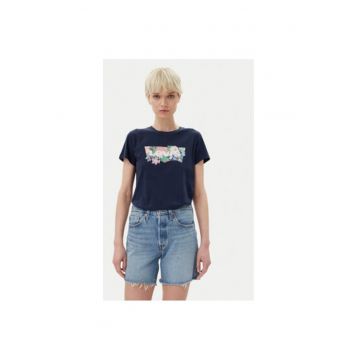 Tricou dama  A2086-0361 - Bumbac - Bleumarin