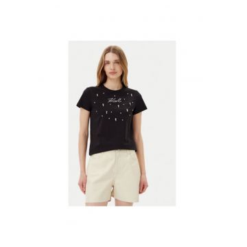 Tricou dama  A2W17120 - Bumbac - Negru