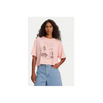 Tricou dama  EBJZT00427 - Bumbac - Corai