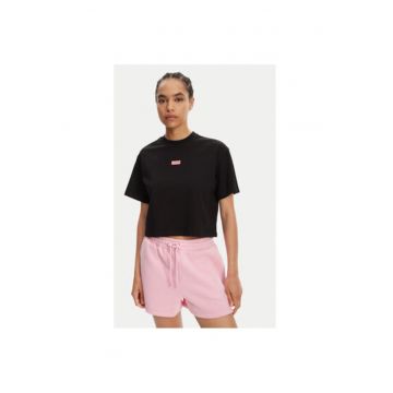 Tricou dama  HARW0070251 - Bumbac - Negru