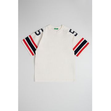 Tricou de bumbac cu imprimeu text