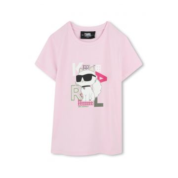 Tricou din amestec de modal cu imprimeu logo