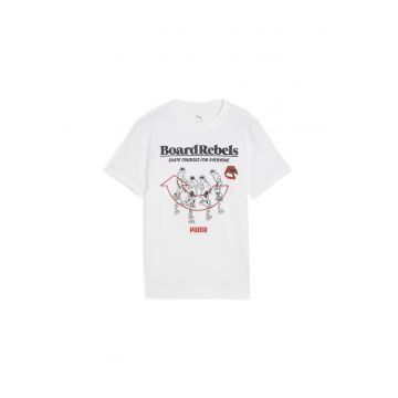 Tricou din bumbac cu imprimeu cu skateboarding Mid 90s