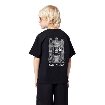 Tricou din bumbac cu imprimeu grafic pe partea din spate