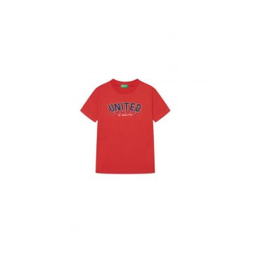 Tricou pentru baieti  3I1XC10N3 - Bumbac organic - Rosu