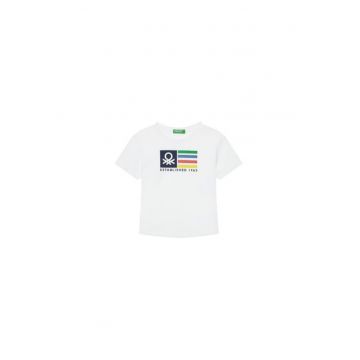 Tricou pentru baieti  3I1XG10HT - Bumbac organic - Alb