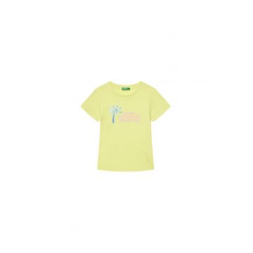 Tricou pentru fete  3I1XG10JB - Bumbac - Galben