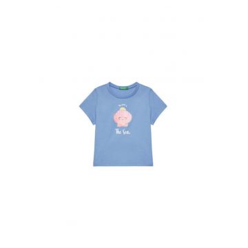 Tricou pentru fete  3I1XG10JJ - Bumbac - Albastru